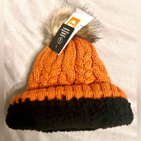 Timberland Warm Knotted Winter Hat, Orange, One Size - Picture 4 of 6